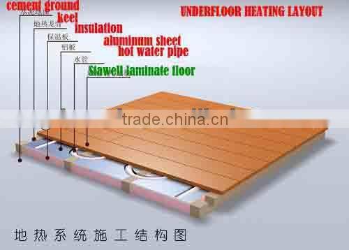 water-proof fire-proof heating wood laminate flooring