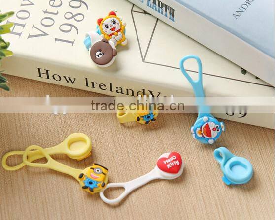 newest fashion cute carton design silicone cord winder