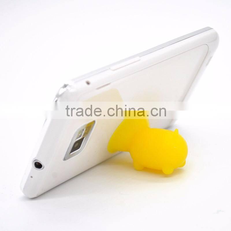 cute animal shape silicone phone sucker/pig phone holder