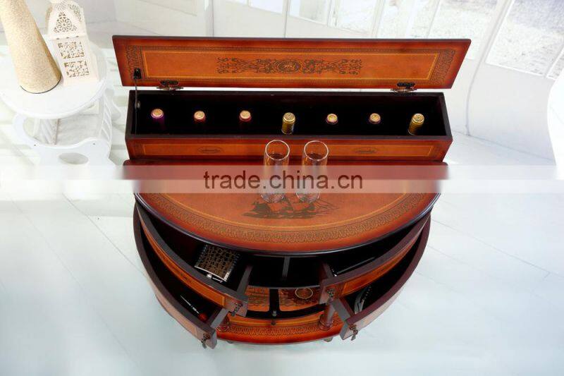 Antique wooden home bar cabinet designs/liquor cabinet