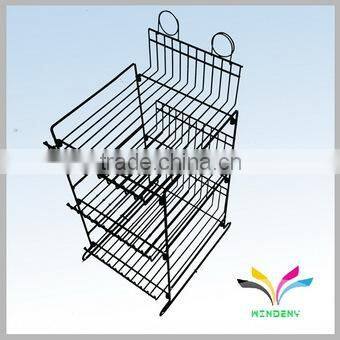 High quality sturdy hotel metal 4 tiers foldable luggage rack