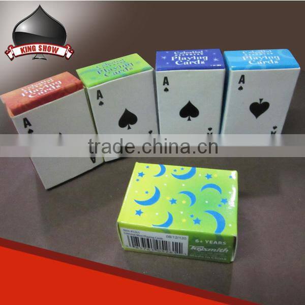 Hign end small size plastic playing cards with low cost