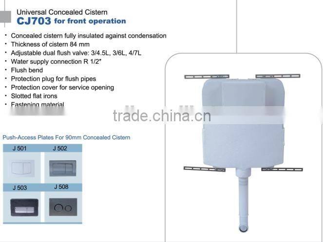 Oceanwell CE approved mechanical concealed cistern with dual flush for bathroom made in China