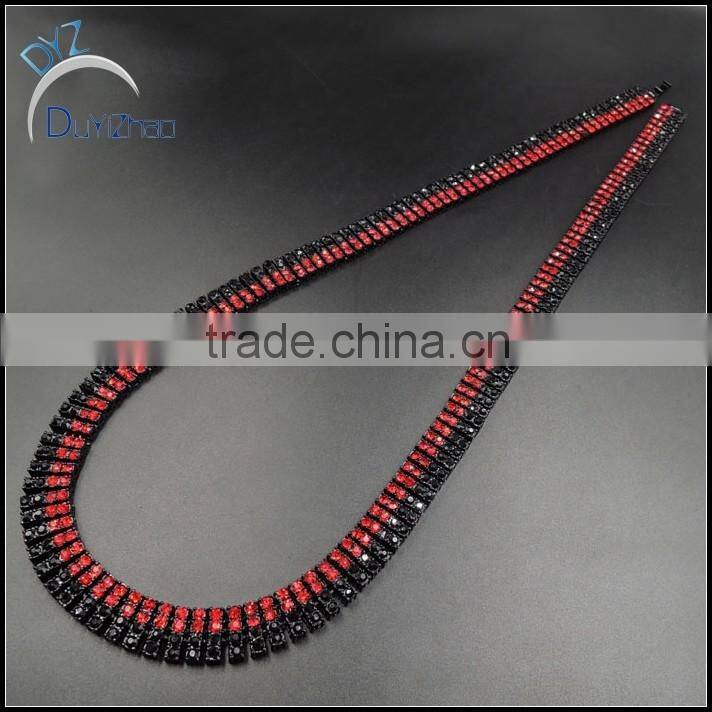 hip hop men's heavy diamond necklace, men's black necklace