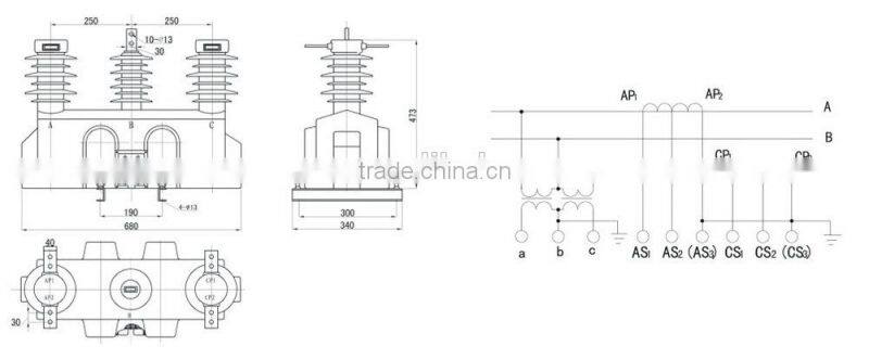 JLSZ-10W Integrated Combined Transformer Casted by Resin
