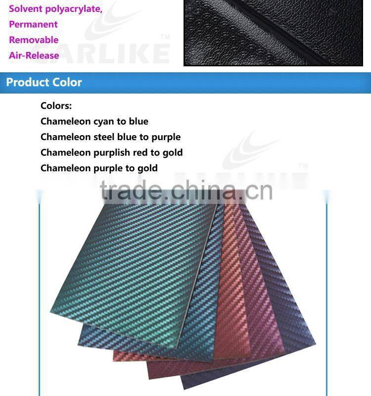 CARLIKE Car Wrapping Chameleon 3D Carbon Fiber Sheet Raw Material