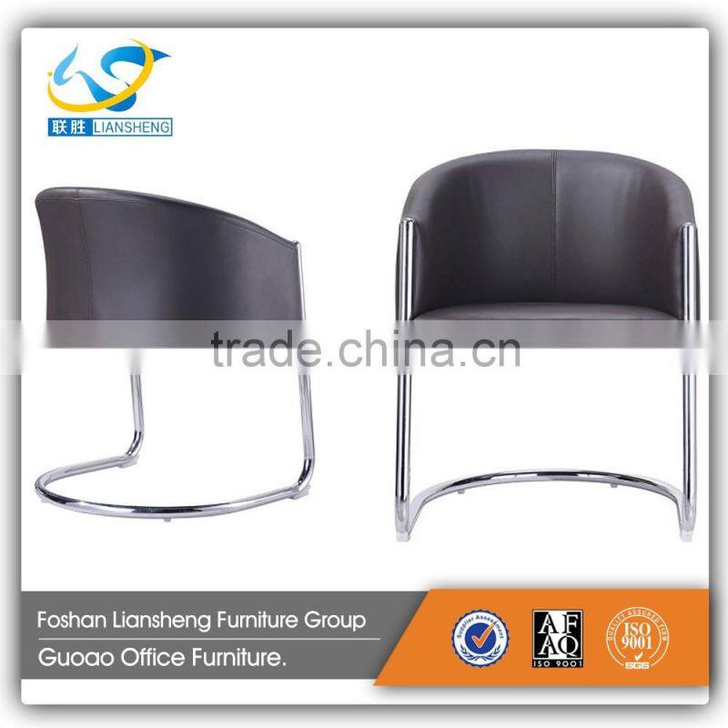 modern comfortable cheap price of office leather metal frame single sofa S419