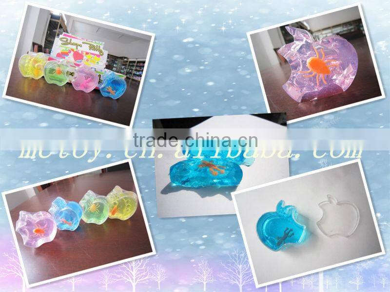 Factory price Apple shape crystal Putty slime crystal gift crystal slime toys