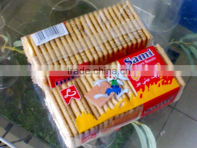 Biscuits on edge packaging machine