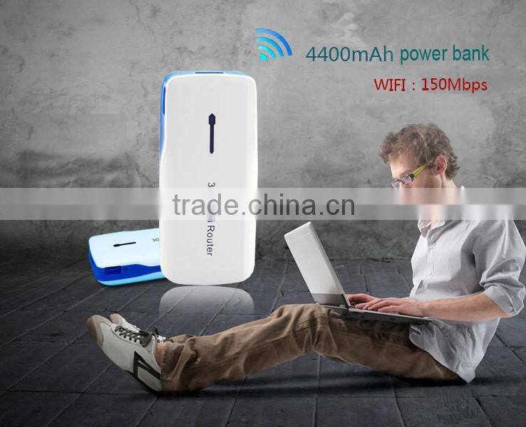 hot new products for 2015 3g wifi router with sim card slot with power bank