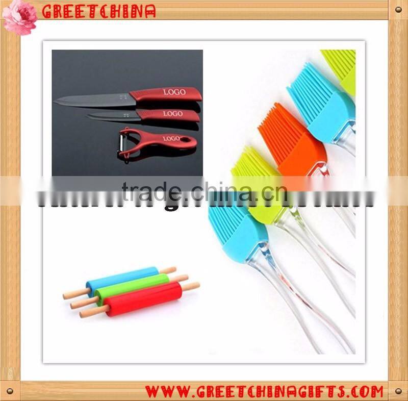 Custom LOGO Cook Tool Unibody Kitchen Mixing Brush Color Silicone Spatulas