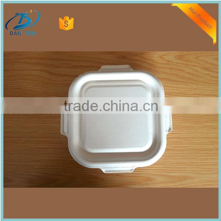 paper pulp food container disposable lunch box partitioned meal box