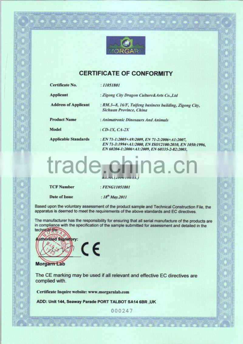 Animatronic walking animals for kids ride