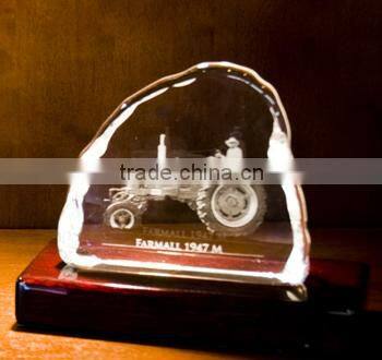 Lighted Photo Crystal Panel, Crystal Iceberg Photo Frame, Glass Picture Frame For Souvenir Gifts