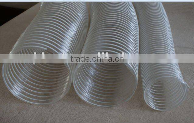 Highly flexible with low weight PVC spiral duct