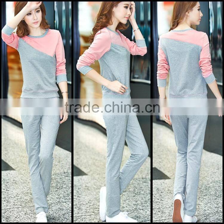 Hot Sale Spring Style Sweat Shirt Print Tracksuit Women Long Pants Pullover Tops Womens Set Women Sport Suits