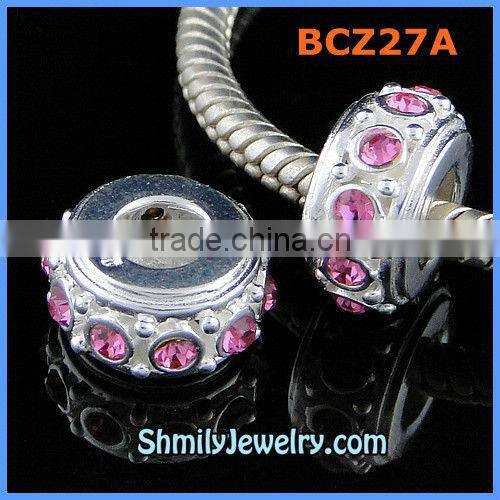 Wholesale 925 Sterling Silver Crystal Spacer Beads BCZ27A