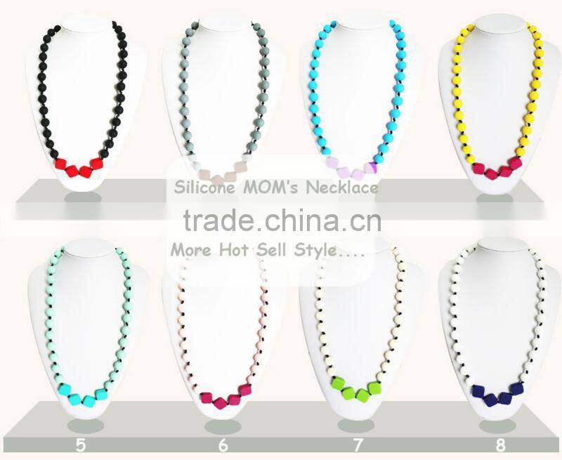 New style silicone mom's bracelets and adult teething ring jewelry