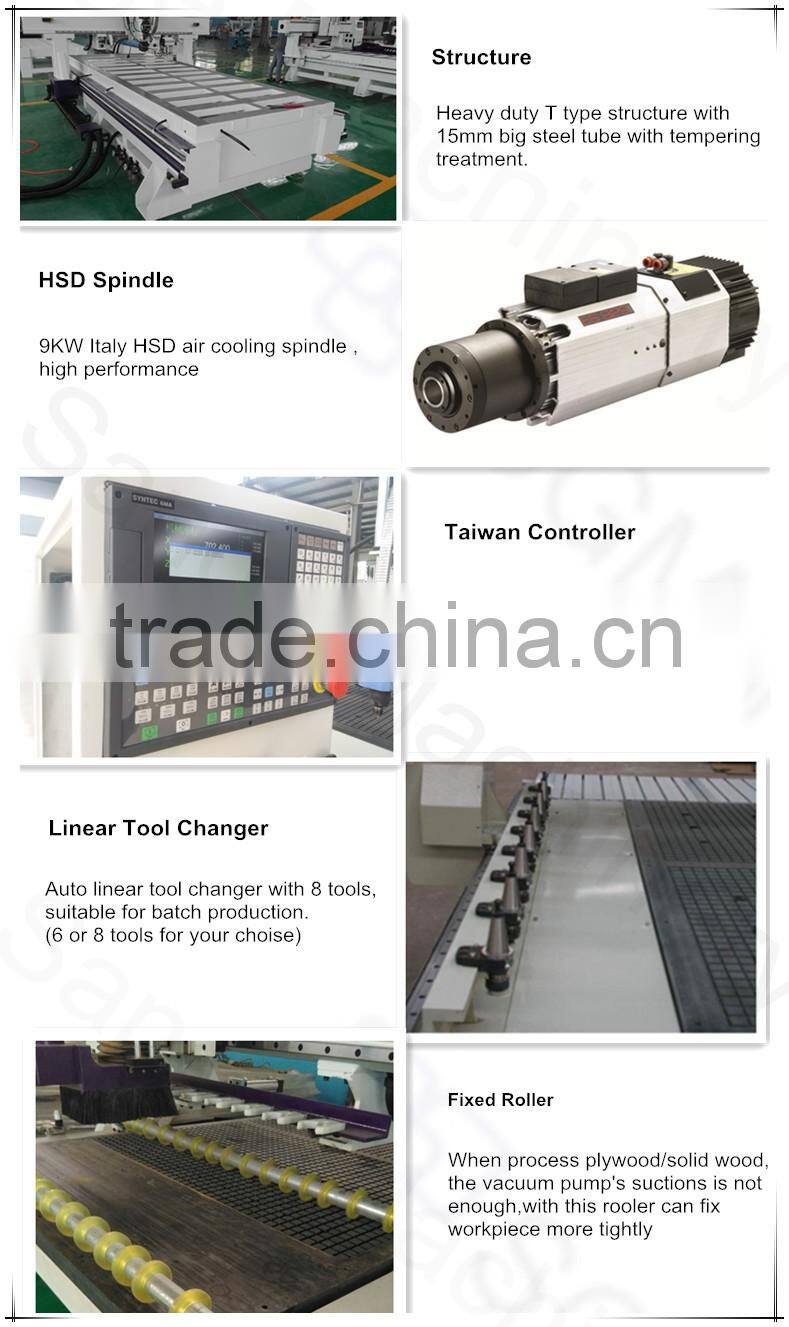 Sange auto tool changer linear 8 tools ATC cnc router , 3d wood carving machine for sale