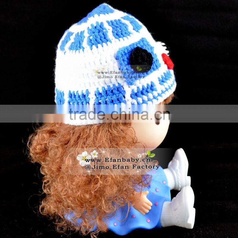 kida fur hats like animal crochet owl bule hat baby