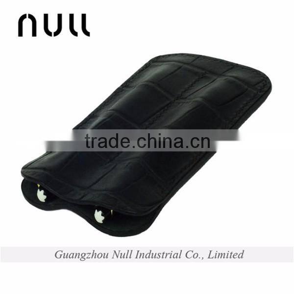 Vintage genuine leather gift item double pen holder