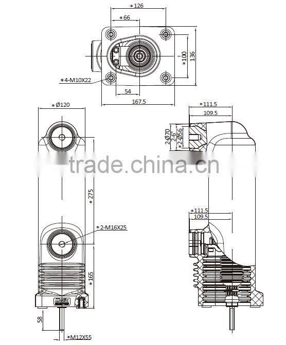 parts of vacuum circuit breaker 3150A 4000A embedded pole