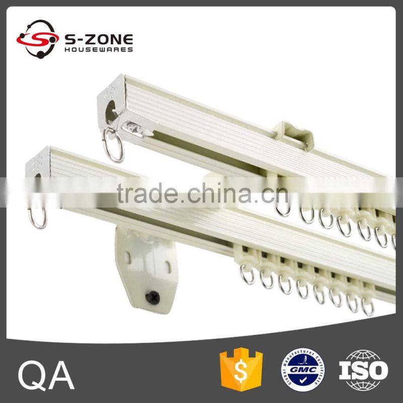 Drapery curtain aluminum wall mounted curtain rail