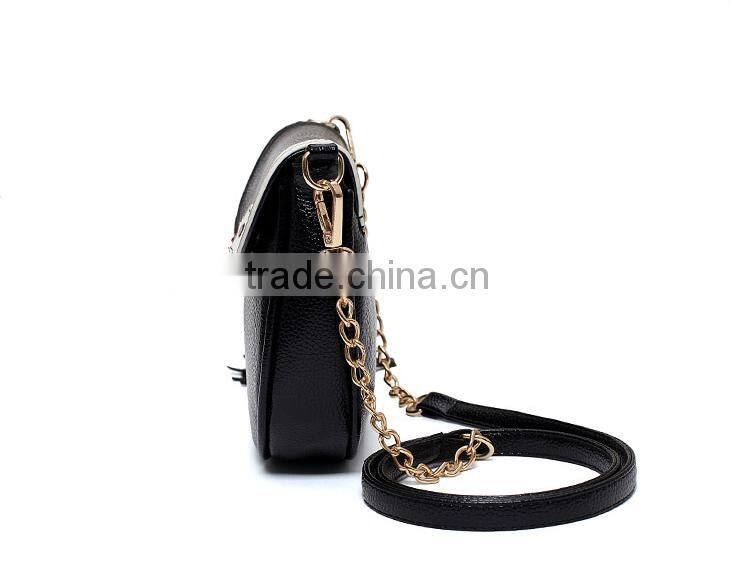 2016 new arrival handbag fashion swan pattern shoulder bag high quality PU handbag
