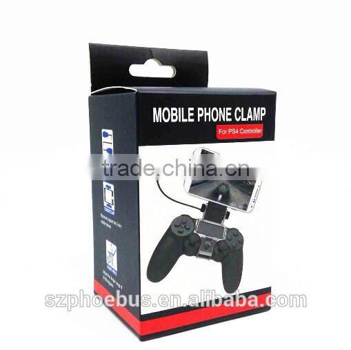 Mobile Phone Game Clamp Holder for PS4 Controller Universal Android Smart Phone Retractable Clip Bracket Clamp Retail Box