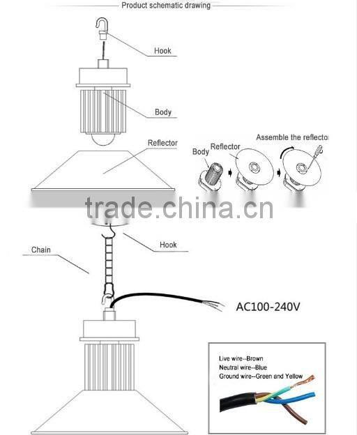 30w led high bay 3 year warranty factory lighting led