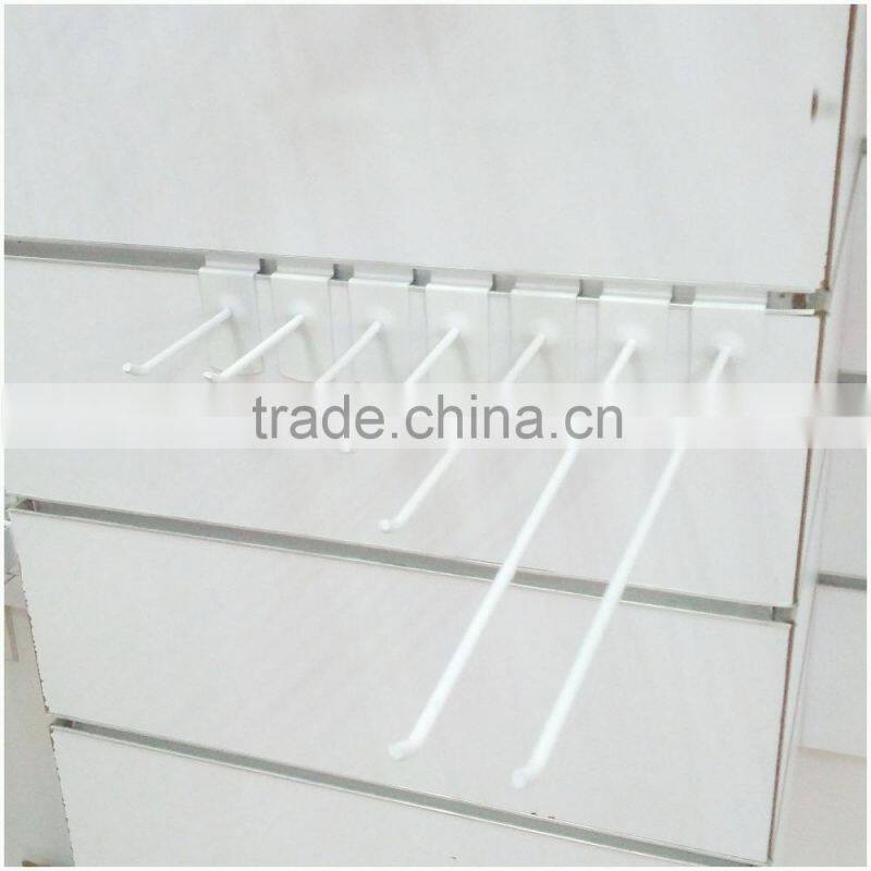 supermarket metal powder white display hook for slating