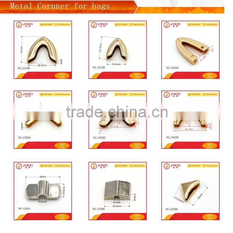 2016 fashion metal plating gold curved metal bag fitting