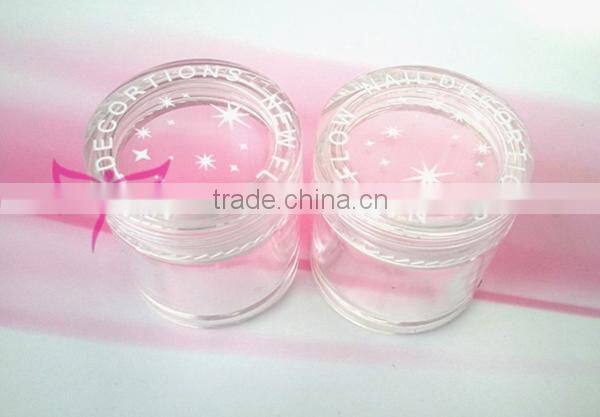 Wholesale small 10g plastic nail container with star OEM/ODM