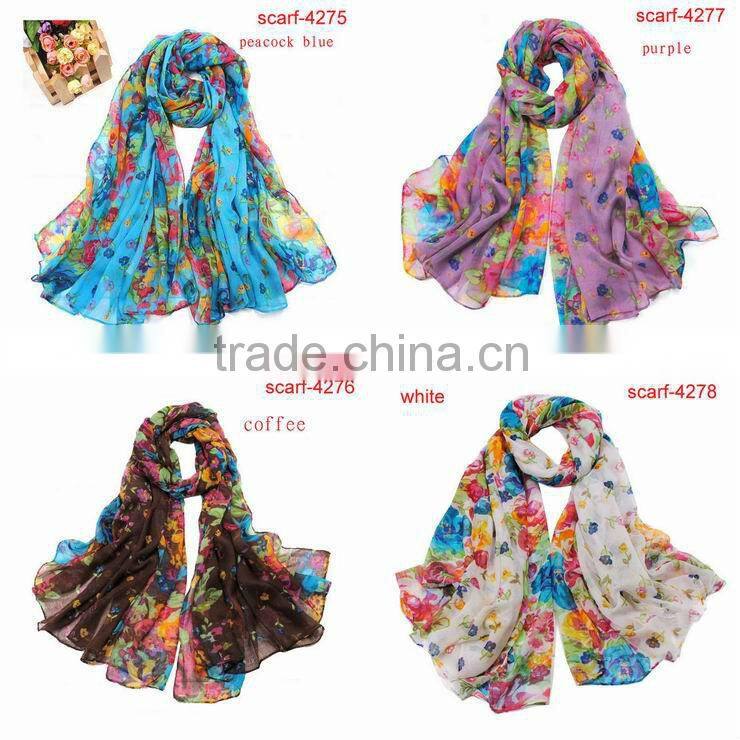 new flower style mexican scarf