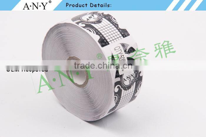 ANY Crystal Beauty Nails Design 500PCS per Roll Paper Nail Form Fish Shape