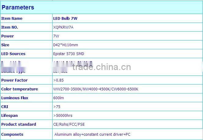 CE,Rohs, PSE Approved LED Bulb Light A60