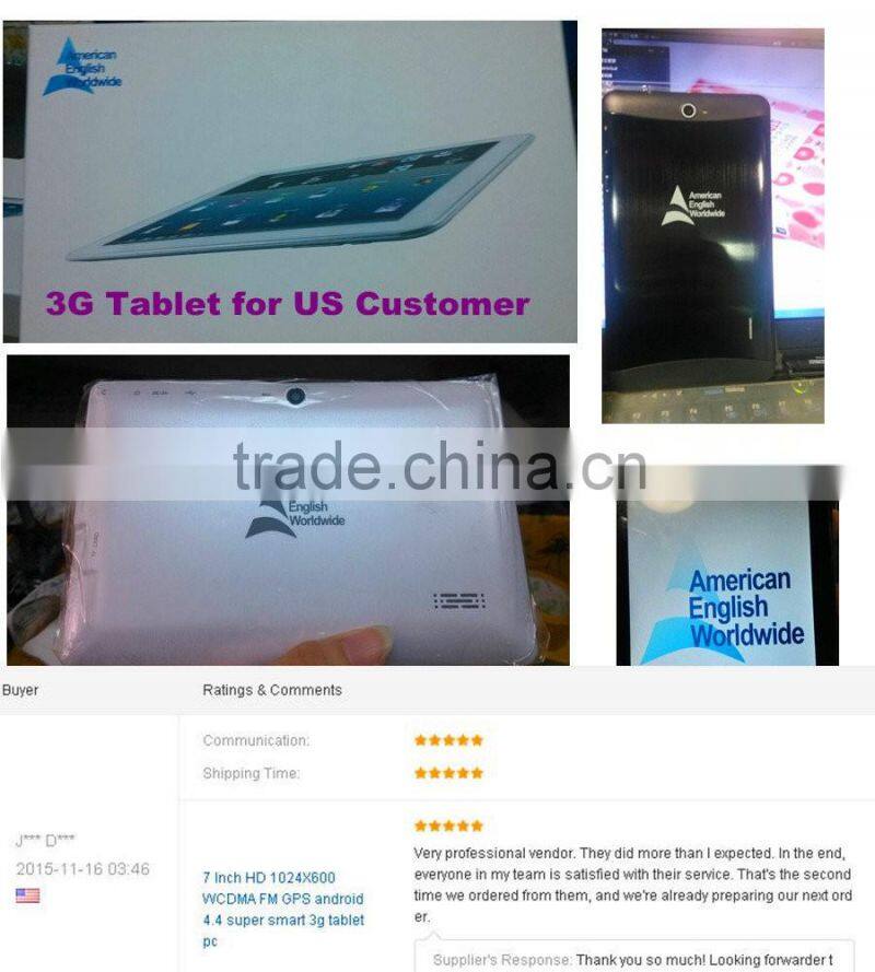 Cheapest 3g tablet pc 7 inch android phone tablet pc with bluetooth gps