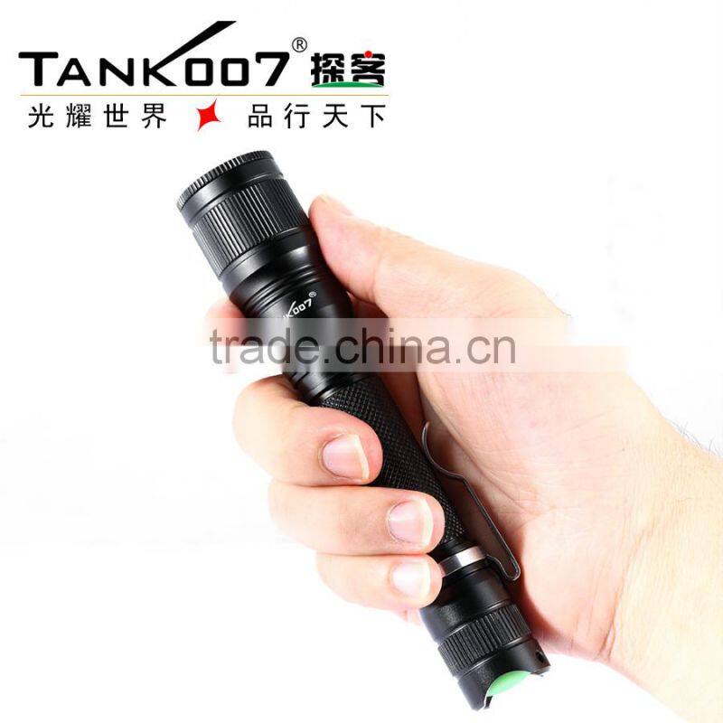 High quality zoom flashlight torch, with 2*AAA battery 5 modes 260 lumens, from TANK007 factory ZM112