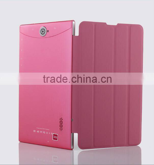 cheapest 7inch mtk8312 tablet pc with dual sim slots 3g phone calling function tablet pc with leather case cover