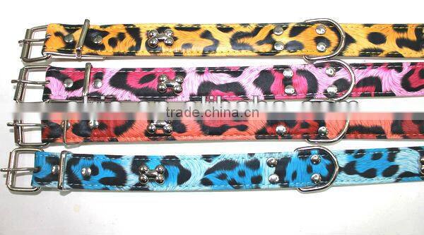 Fashion PU Collar, colorful dog strap