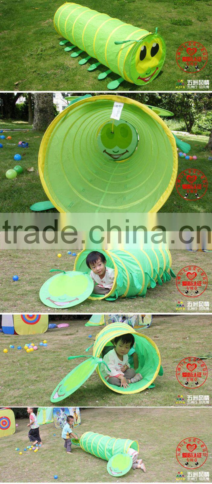 Funny pop up kids playing tunnel