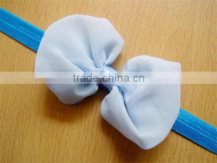 mix colors chiffon bowknot top baby headband wholesale
