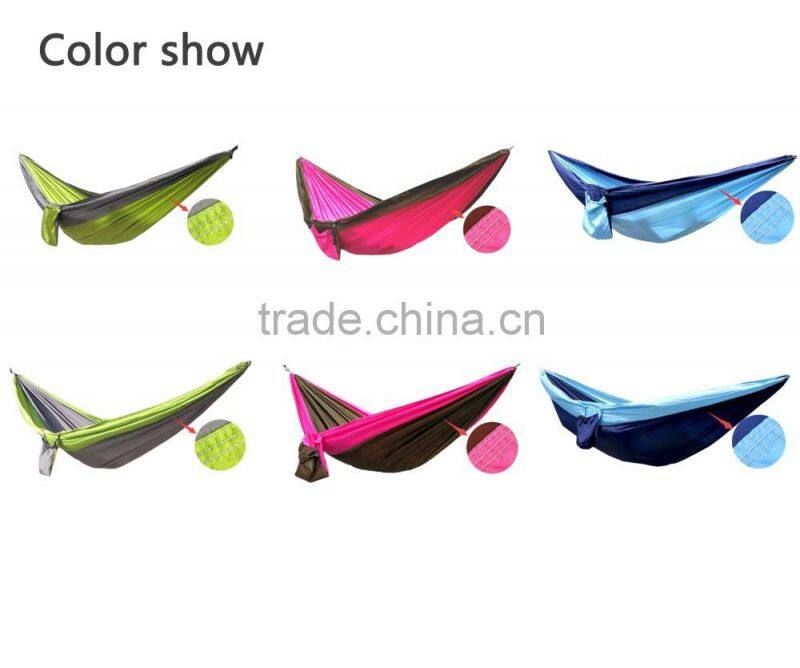 Portable Outdoor Hammock Swing Fabric Camping Hanging Hammock With Mosquito Netting Parachute Parachute Fabric Hommock Bed