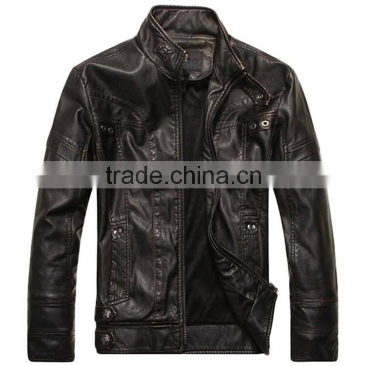 Custom High Quality Original YKK Zippers Faux Leather Jackets
