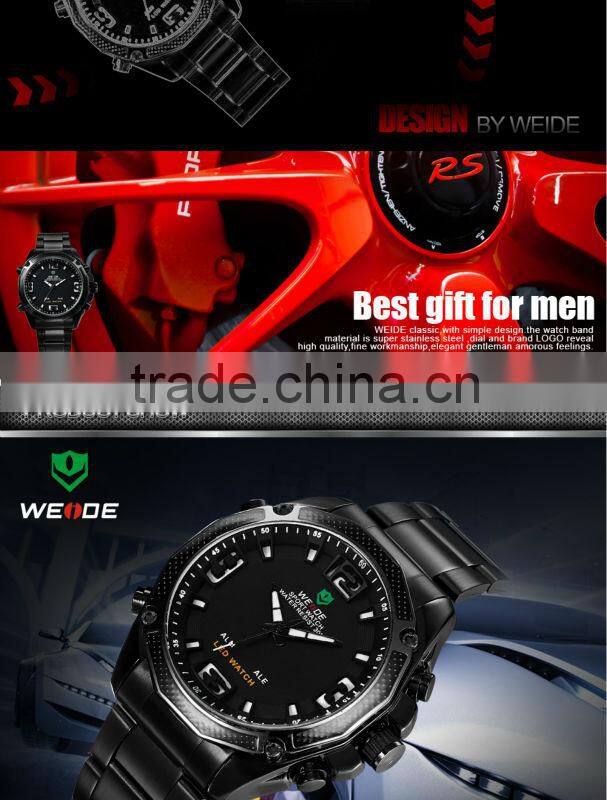 2014 weide JAPAN Miyota Quartz Watch Analog & Digital Watch for Men Military Watches,Men Full Steel Watches/WH2306