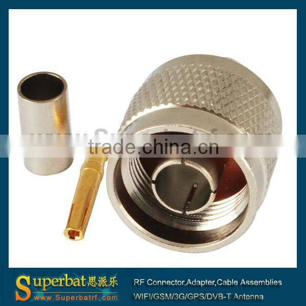 Revised N male to RF - N connector for coax cable LMR195 RG400