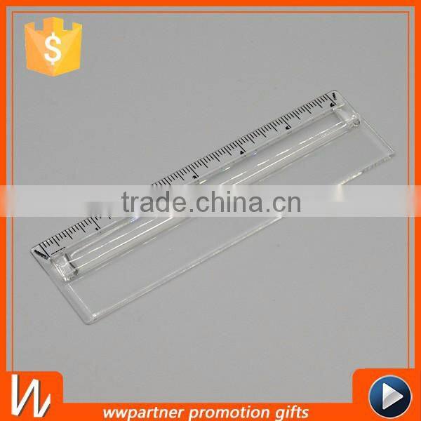 Custom Silkscreen Printing Plastic Magnifying Ruler 6 inch / Magnifying Ruler 15cm