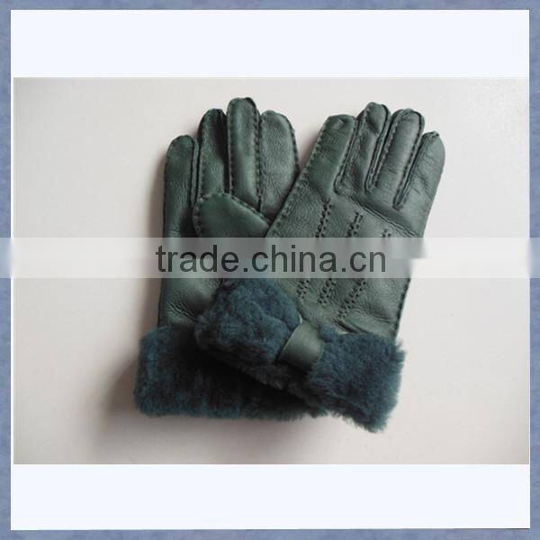 Sell Fur Gloves Women Cheap Sheepskin Fur Gloves With Fur on Cuff