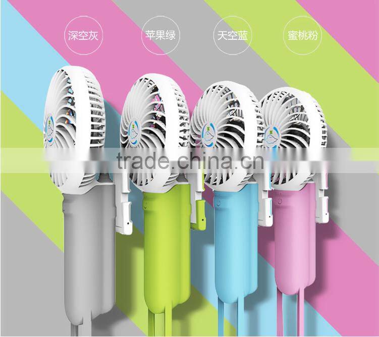 2016 newest fashion design 3 in 1 selfie power bank fans,selfie monopod sticker fans