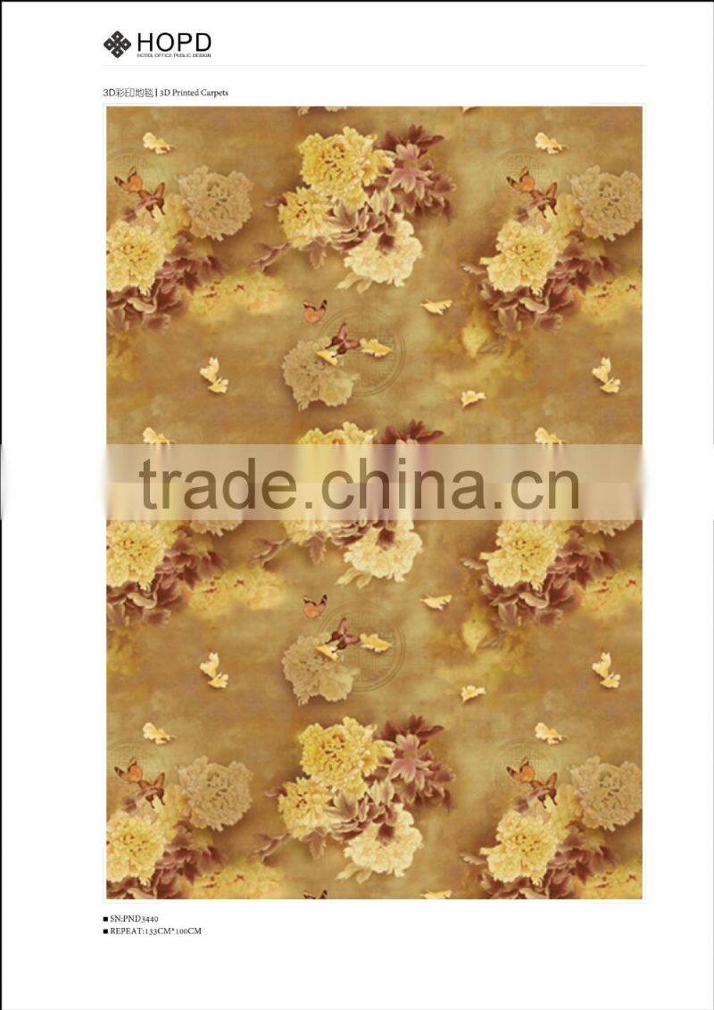 High quality modern pattern 3D printed Carpet for hotel, apartment